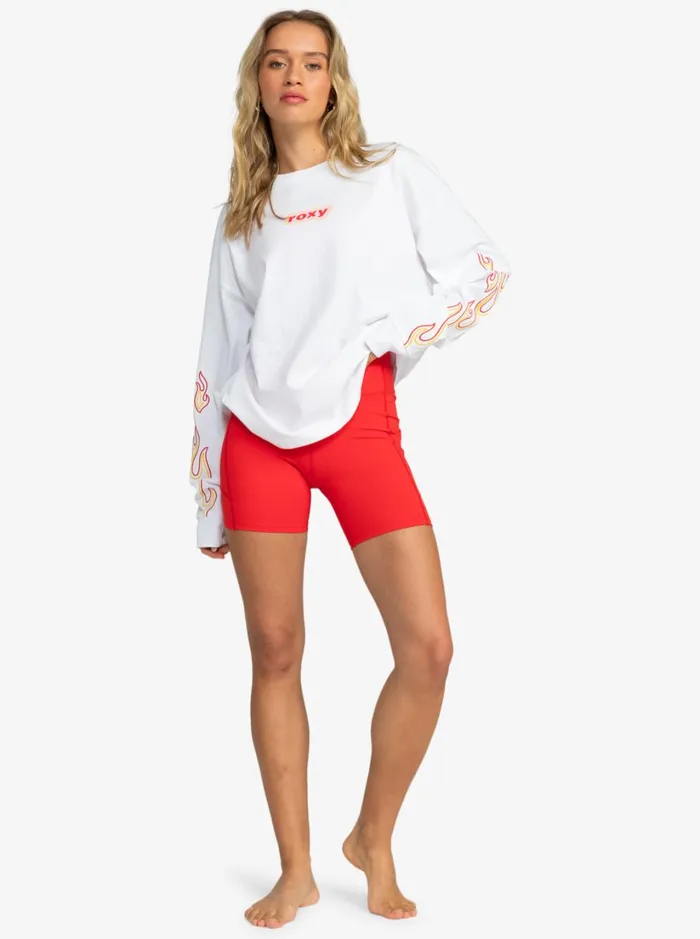 Roxy Tops Kelia 7 Long Sleeve TShirt Lucent White 8211 Women