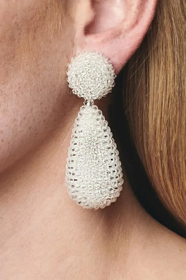 Sachin and Babi Alena Earrings 8211 Faceted Beads Ivory Women Earrings