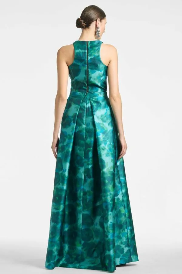 Sachin and Babi Ava Skirt 8211 Emerald Watercolor Floral Emerald Watercolor Floral Women Matching Sets
