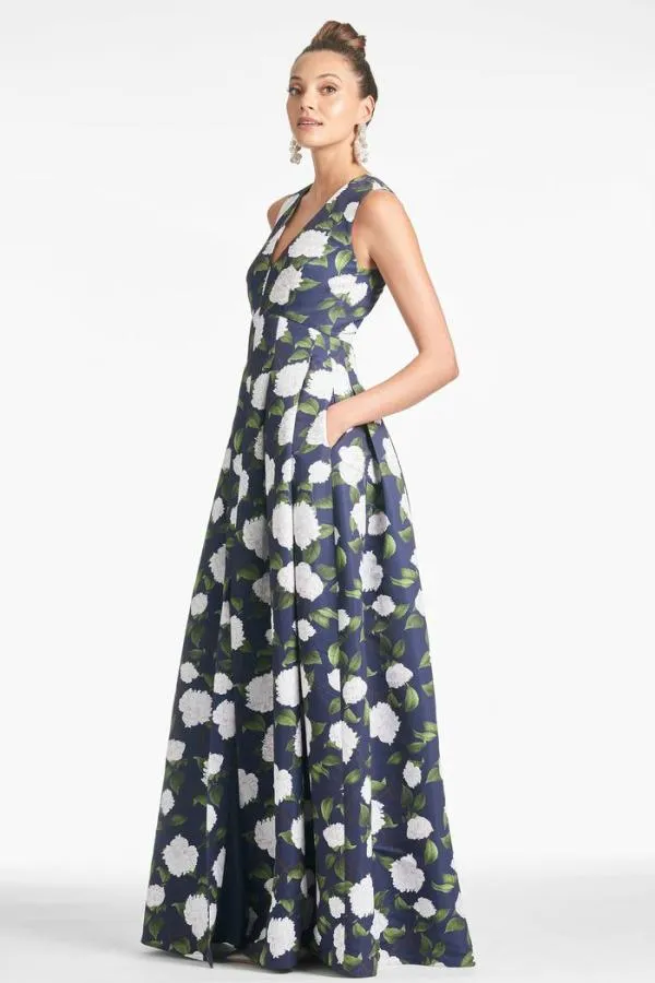Sachin and Babi Brooke Gown 8211 NavyIvory Moonlit Garden Navyivory Moonlit Garden Women Plus Sizes