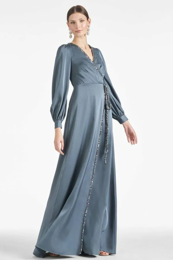 Sachin and Babi Dorthea Gown 8211 Gunmetal Gunmetal Women Plus Sizes
