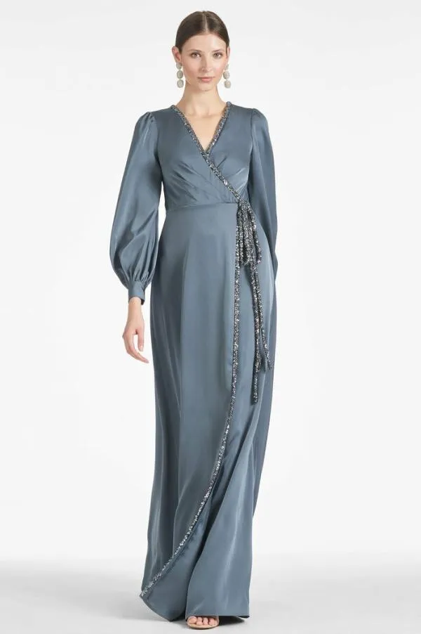 Sachin and Babi Dorthea Gown 8211 Gunmetal Gunmetal Women Plus Sizes