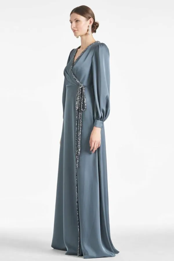 Sachin and Babi Dorthea Gown 8211 Gunmetal Gunmetal Women Plus Sizes