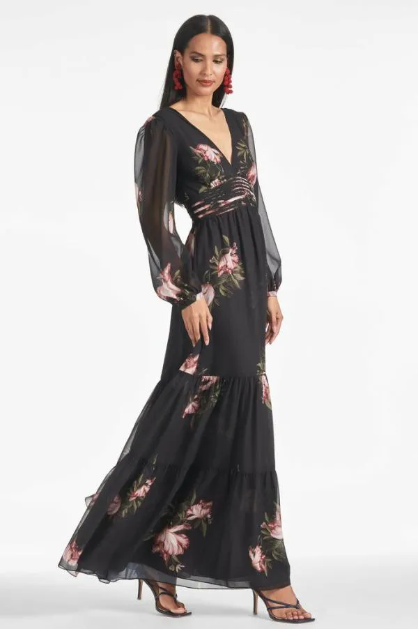 Sachin and Babi Jules Gown 8211 Noir Blossom Noir Blossom Women Plus Sizes