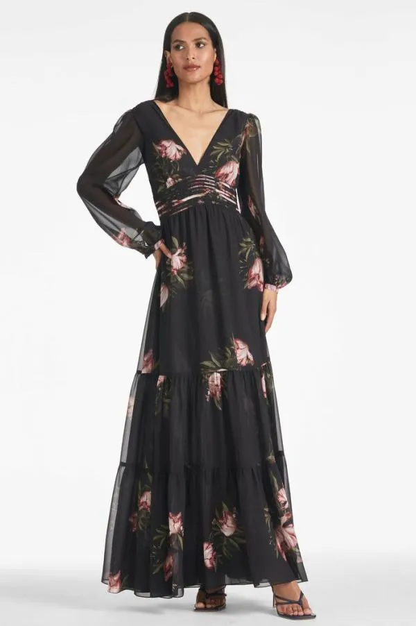 Sachin and Babi Jules Gown 8211 Noir Blossom Noir Blossom Women Plus Sizes