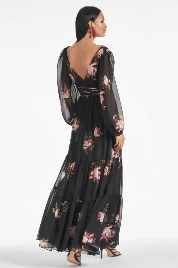 Sachin and Babi Jules Gown 8211 Noir Blossom Noir Blossom Women Plus Sizes