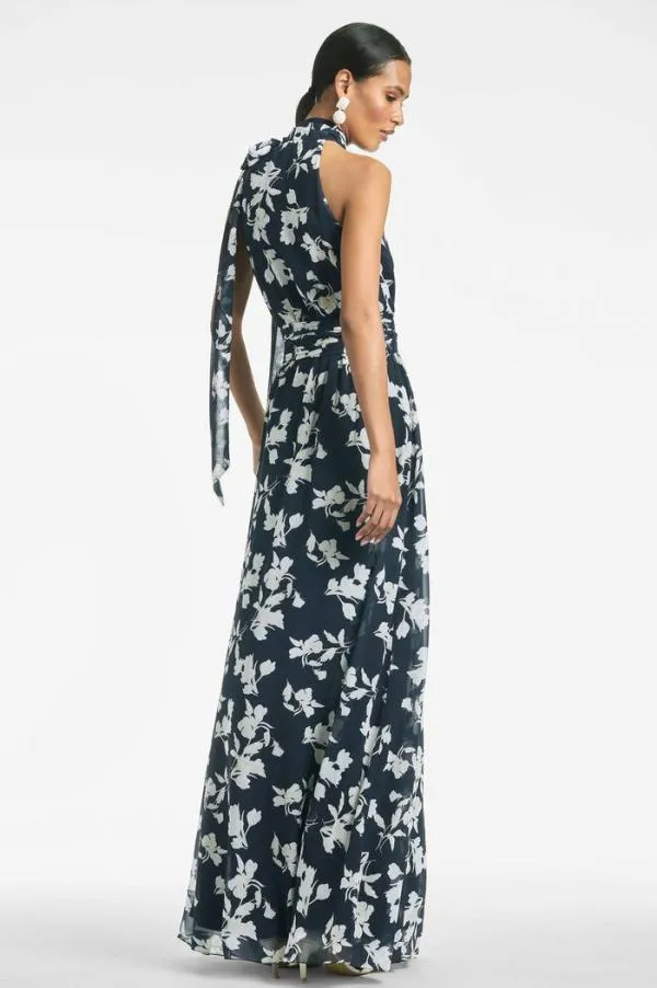 Sachin and Babi Kayla Gown 8211 Navy Venetia Petal Navy Venetia Petal Women Plus Sizes