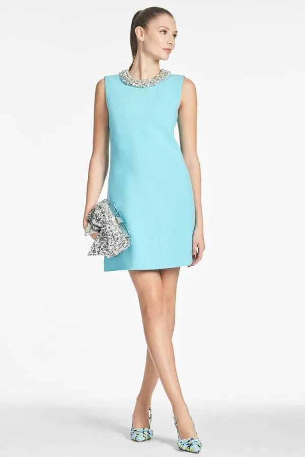 Sachin and Babi Liz Dress 8211 Swiss Blue Swiss Blue Women Sheath