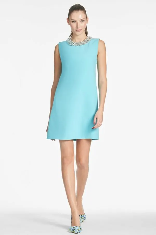 Sachin and Babi Liz Dress 8211 Swiss Blue Swiss Blue Women Sheath