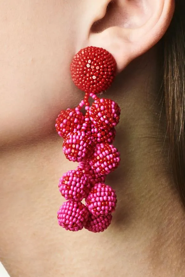 Sachin and Babi Ombre Coconuts Earrings 8211 Smooth Beads Rose Goldaubergine Women Earrings