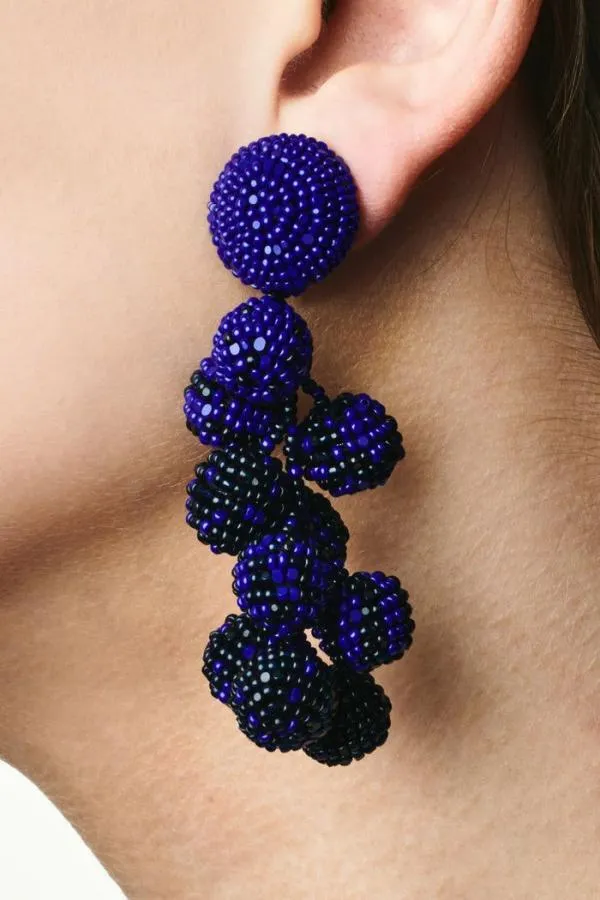 Sachin and Babi Ombre Coconuts Earrings 8211 Smooth Beads Rose Goldaubergine Women Earrings
