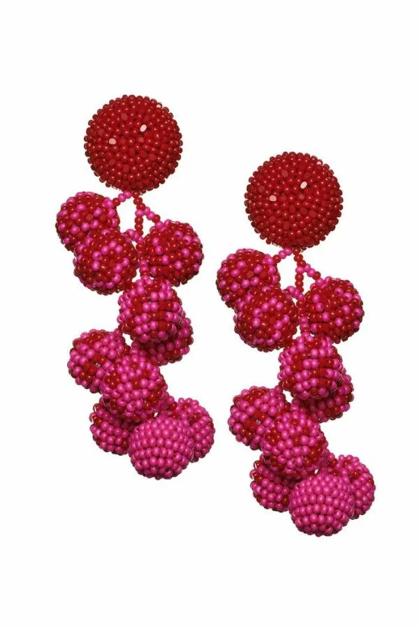 Sachin and Babi Ombre Coconuts Earrings 8211 Smooth Beads Rose Goldaubergine Women Earrings