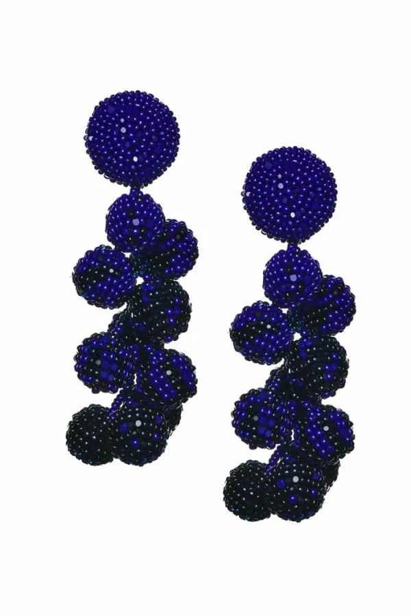 Sachin and Babi Ombre Coconuts Earrings 8211 Smooth Beads Rose Goldaubergine Women Earrings