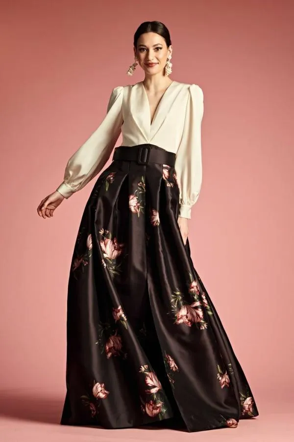 Sachin and Babi Zoe Gown 8211 IvoryNoir Blossom Ivorynoir Blossom Women Plus Sizes Sachin and Babi Zoe Gown 8211 IvoryNoir Blossom Ivorynoir Blossom Women Plus Sizes
