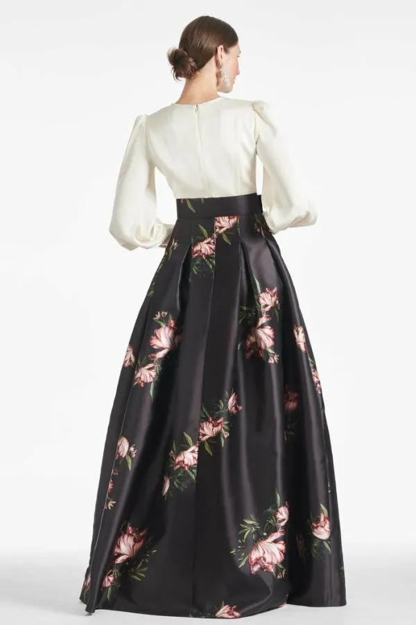 Sachin and Babi Zoe Gown 8211 IvoryNoir Blossom Ivorynoir Blossom Women Plus Sizes