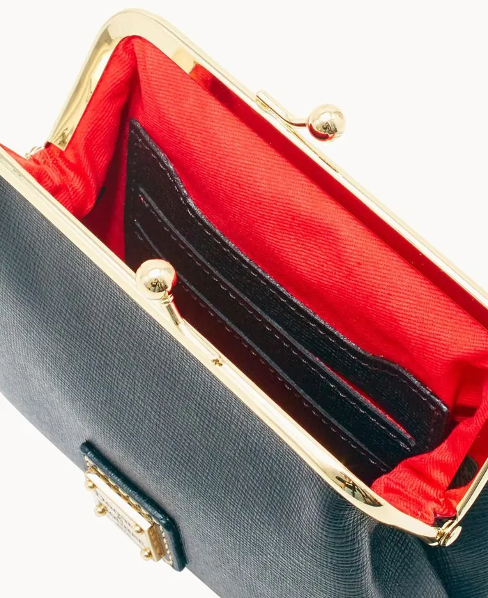 Saffiano Large Framed Purse Black ManWoman Dooney and Bourke Wallets Saffiano Large Framed Purse Black ManWoman Dooney and Bourke Wallets