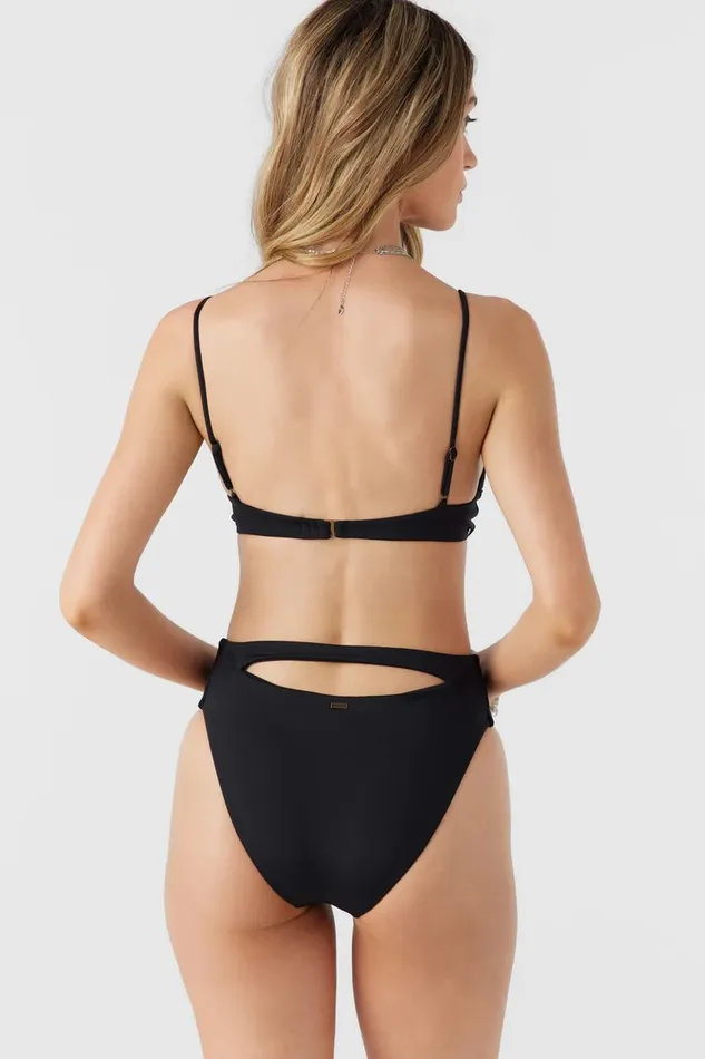 SALTWATER SOLIDS MAX HIGH WAIST FULL BOTTOMS Black Women O039NEILL Collections