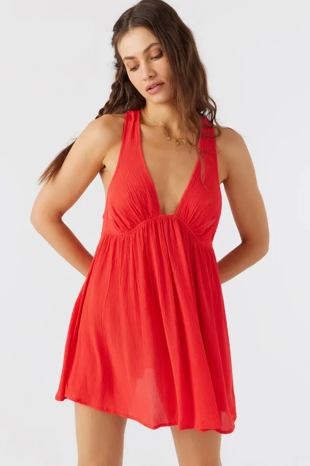 SALTWATER SOLIDS SARAH TUNIC SWIM COVERUP Bittersweet Women O039NEILL Swim