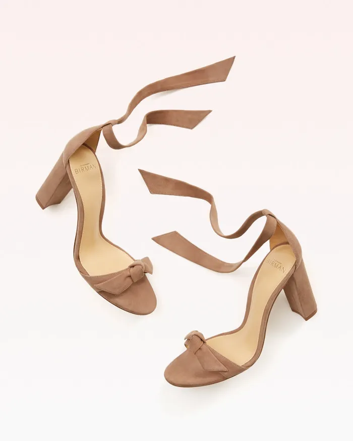 Sandals Women Alexandre Birman Designer Sandals For 8211 Clarita Block 90 Sandal In Nude Cameo Suede Alexandre Birman Cameo
