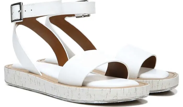 Sandals Women Franco Sarto Franco Eden Platform Sandal White Snake Print Faux Leather