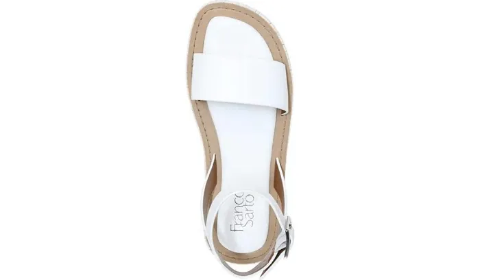 Sandals Women Franco Sarto Franco Eden Platform Sandal White Snake Print Faux Leather