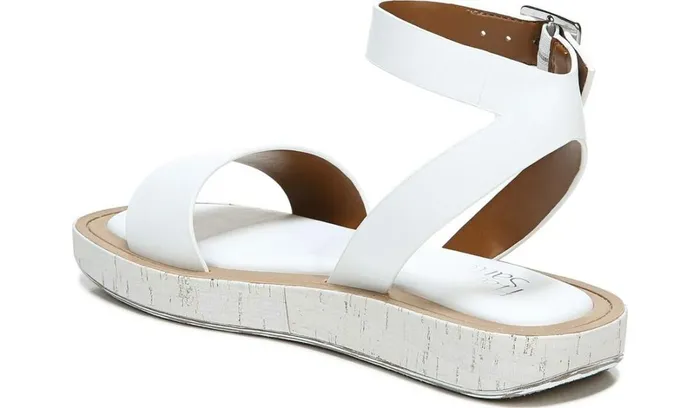 Sandals Women Franco Sarto Franco Eden Platform Sandal White Snake Print Faux Leather