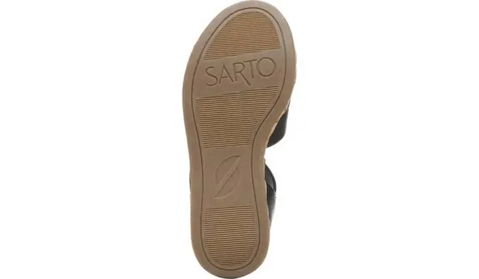 Sandals Women Franco Sarto Sarto Demi 2 Platform Wedge Sandal Black Leather