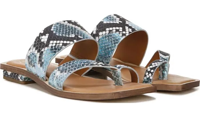 Sandals Women Franco Sarto Sarto Ediana Sandal Teal Snake Print Leather Sandals Women Franco Sarto Sarto Ediana Sandal Teal Snake Print Leather