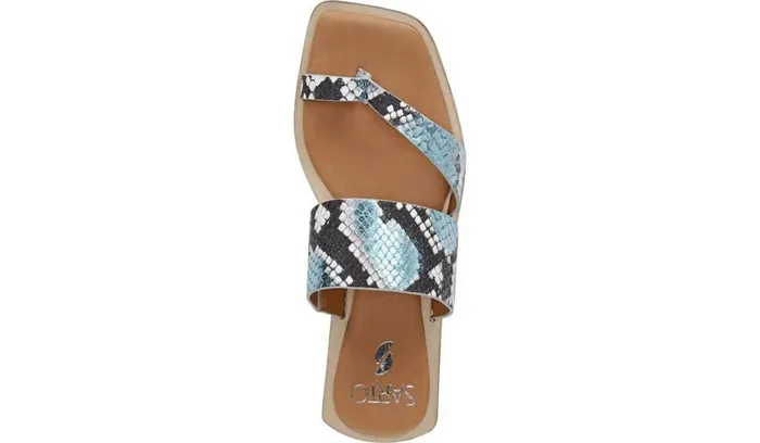 Sandals Women Franco Sarto Sarto Ediana Sandal Teal Snake Print Leather Sandals Women Franco Sarto Sarto Ediana Sandal Teal Snake Print Leather