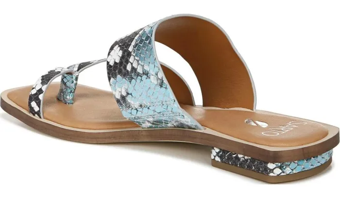 Sandals Women Franco Sarto Sarto Ediana Sandal Teal Snake Print Leather Sandals Women Franco Sarto Sarto Ediana Sandal Teal Snake Print Leather