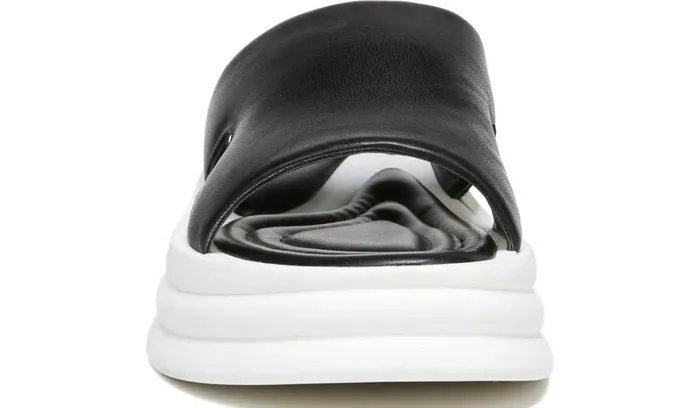 Sandals Women Franco Sarto Sarto Vina Platform Slide Sandal Black Leather