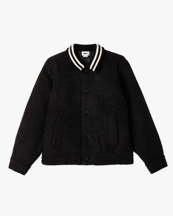 SAUNDERS BLOUSON JACKET Black JACKETS OBEY Clothing Men