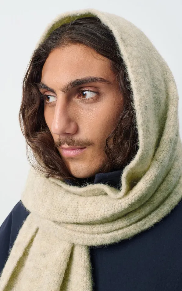 Scarf East Melange Powder Snow WomenMen American Vintage Scarves And Shawls