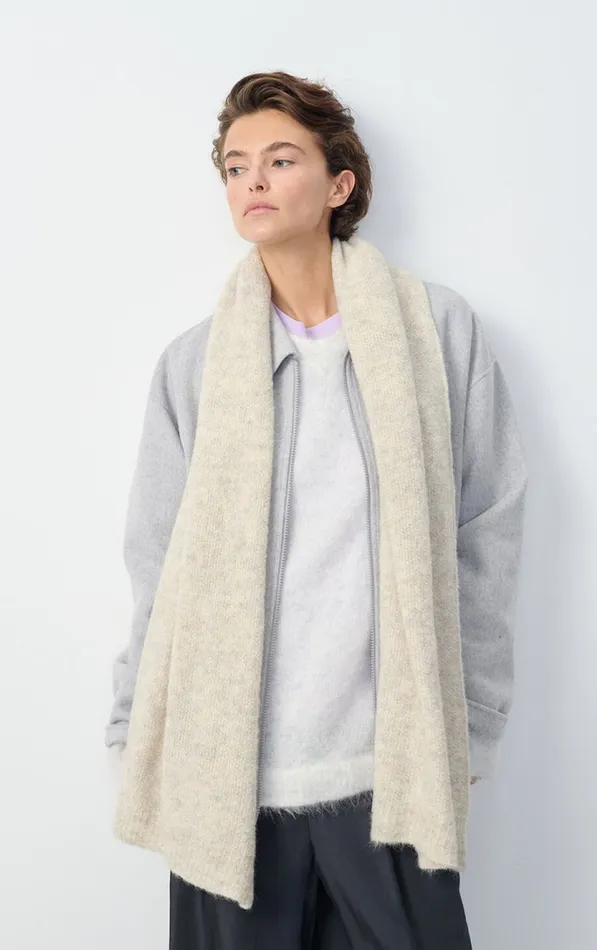 Scarf East Melange Powder Snow WomenMen American Vintage Scarves And Shawls