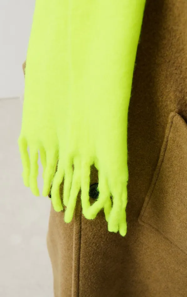 Scarf Zinaco Neon Yellow WomenMen American Vintage Scarves And Shawls