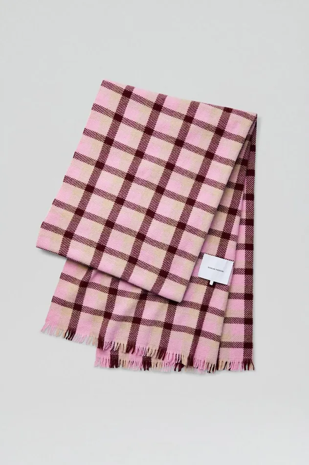 Scarves Women Scanlan Theodore ITALIAN PLAID SCARF Pale Pink Scarves Women Scanlan Theodore ITALIAN PLAID SCARF Pale Pink