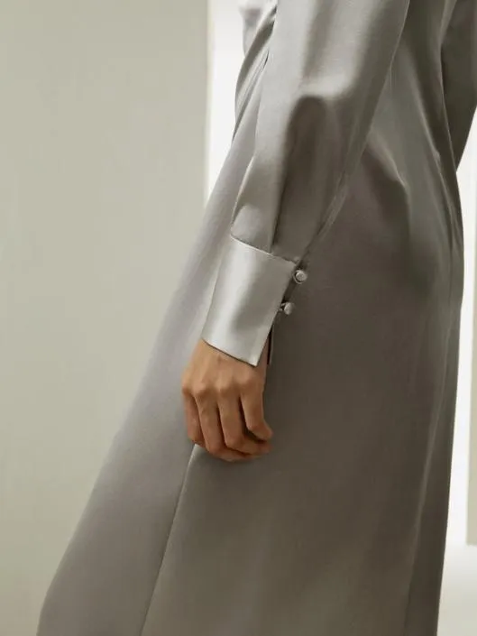 Shawl Collar Silk Wrap Dress Women Jumpsuits Lilysilk Dresses
