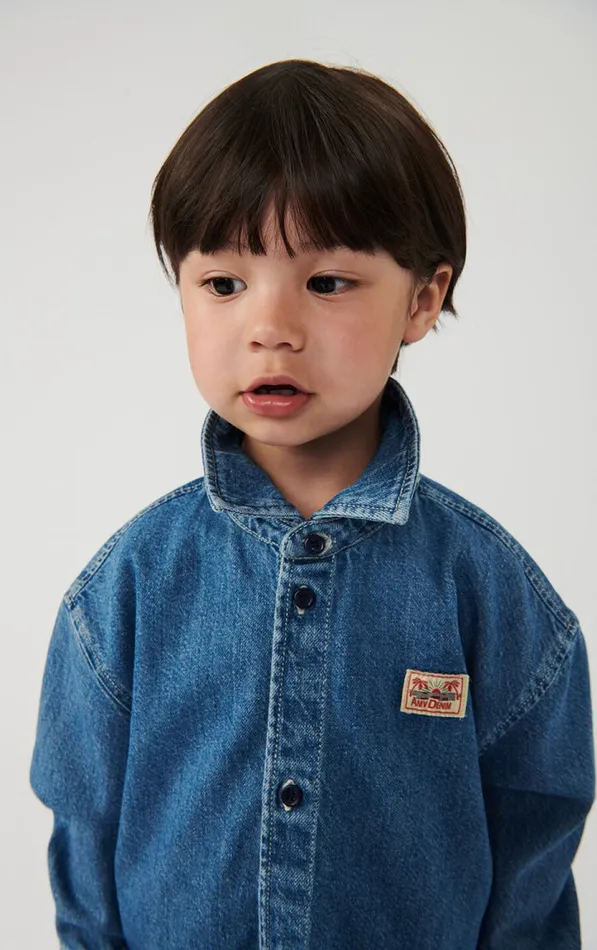 Shirt Globay Medium Blue Kids American Vintage Shirts Shirt Globay Medium Blue Kids American Vintage Shirts
