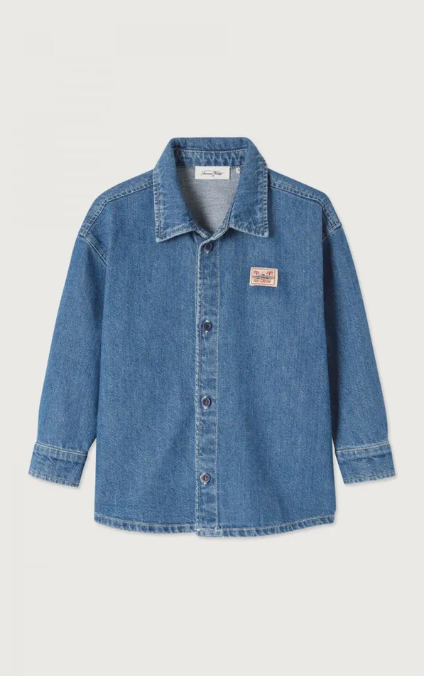 Shirt Globay Medium Blue Kids American Vintage Shirts Shirt Globay Medium Blue Kids American Vintage Shirts