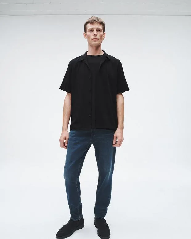 Shirts Men Rag and Bone Avery Viscose Shirt Black