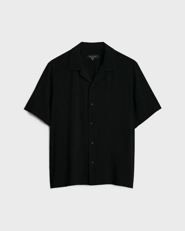 Shirts Men Rag and Bone Avery Viscose Shirt Black