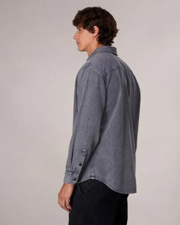 Shirts Men Rag and Bone Matthew Denim Shirt Aged Indigo
