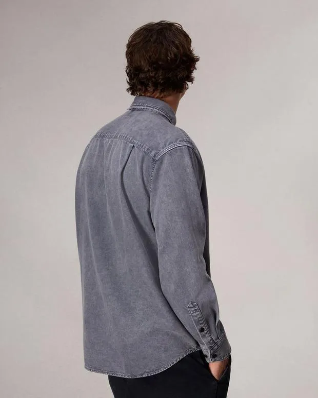 Shirts Men Rag and Bone Matthew Denim Shirt Aged Indigo
