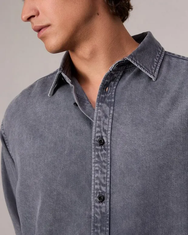 Shirts Men Rag and Bone Matthew Denim Shirt Aged Indigo