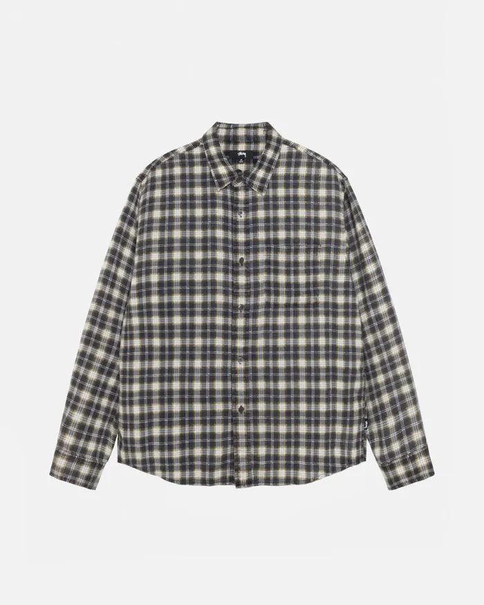 Shirts MenWomen Stussy MATTHEW SHIRT PRINTED PLAID Black