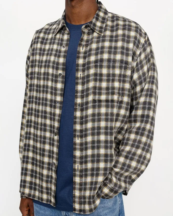 Shirts MenWomen Stussy MATTHEW SHIRT PRINTED PLAID Black