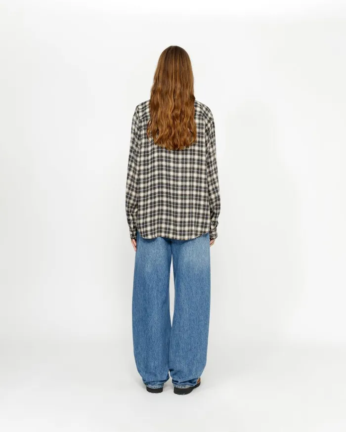 Shirts MenWomen Stussy MATTHEW SHIRT PRINTED PLAID Black