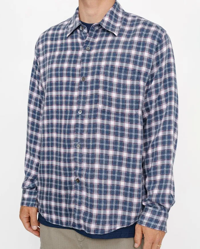 Shirts MenWomen Stussy MATTHEW SHIRT PRINTED PLAID Navy