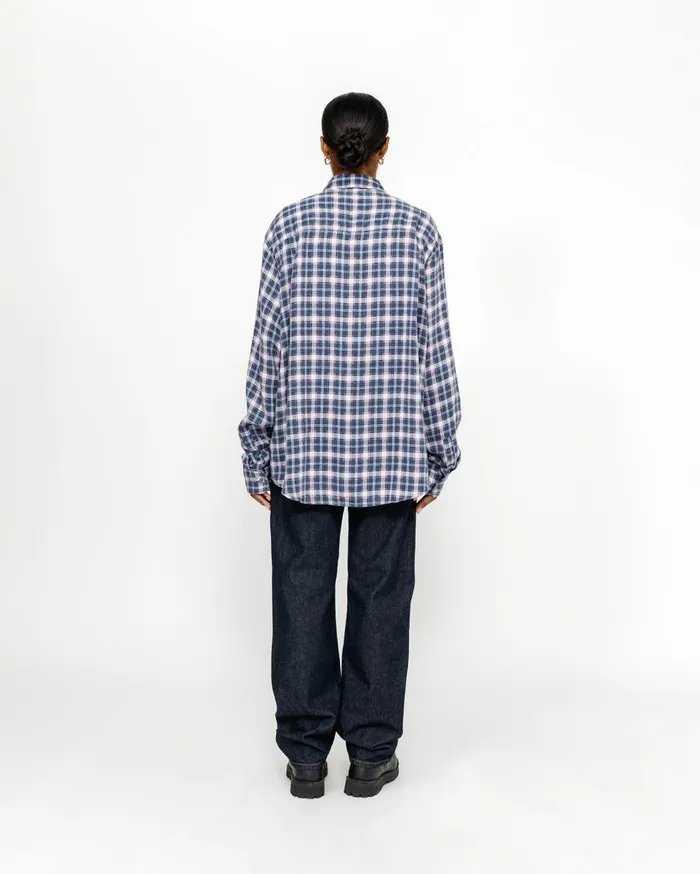 Shirts MenWomen Stussy MATTHEW SHIRT PRINTED PLAID Navy