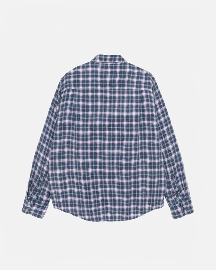 Shirts MenWomen Stussy MATTHEW SHIRT PRINTED PLAID Navy